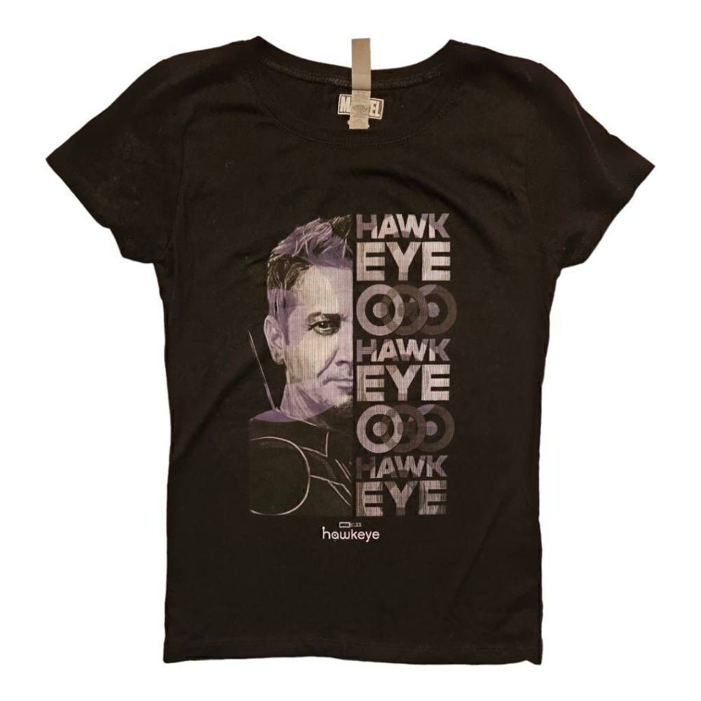 Next Level Apparel Marcel Studios Hawkeye Tee Black L (10/12) Girls